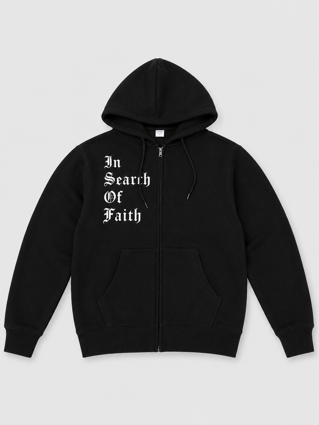 In Search Of Faith Black Zip up