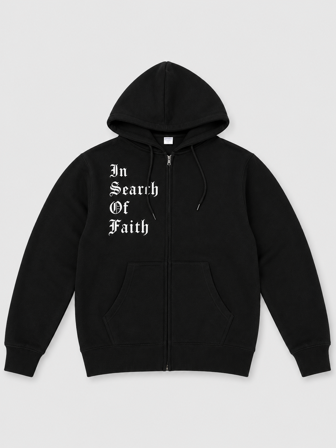 In Search Of Faith Black Zip up