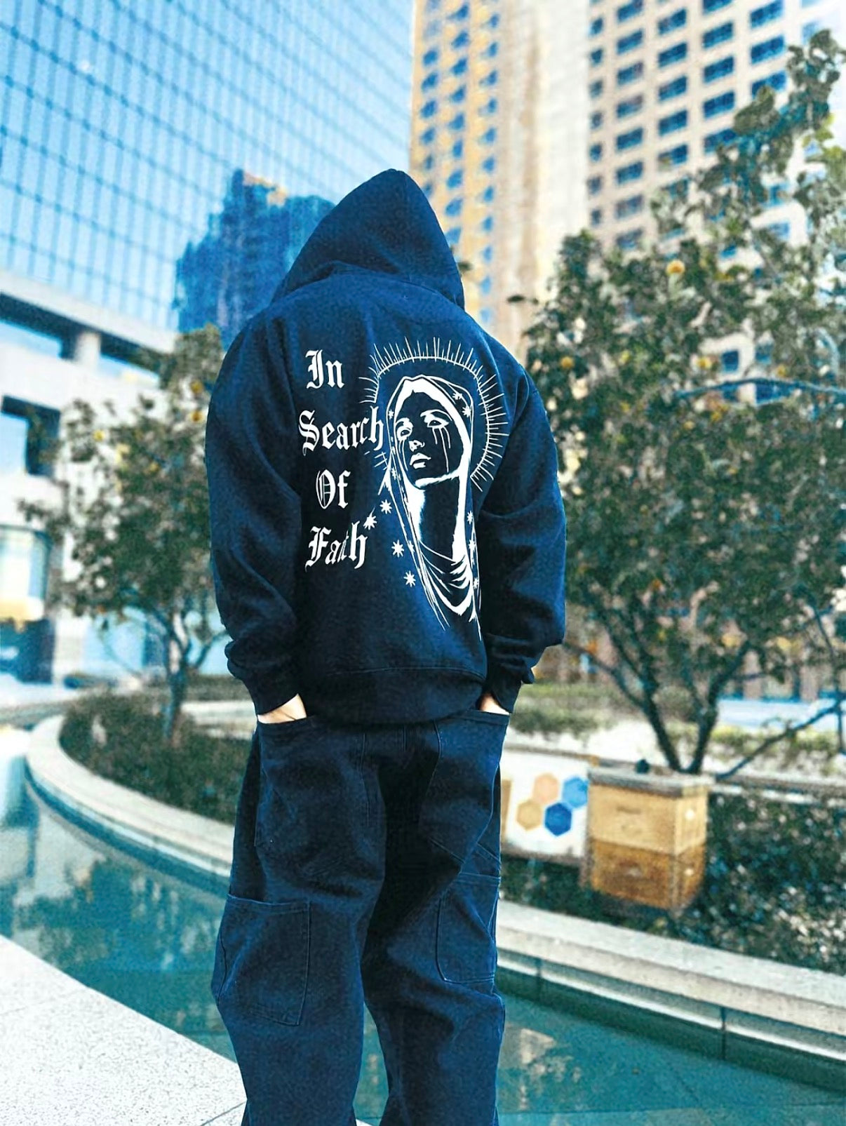 In Search Of Faith Black Zip up