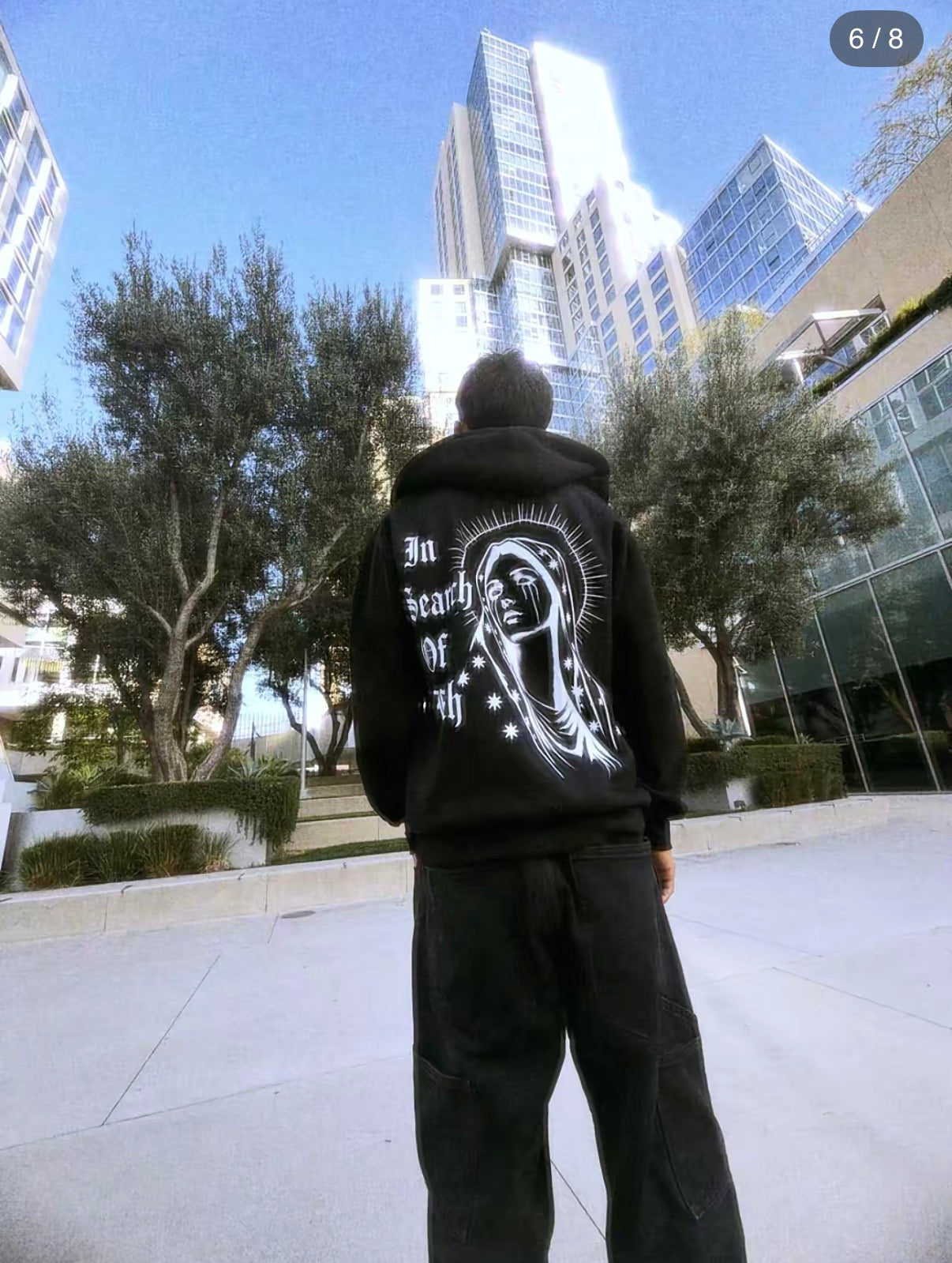 In Search Of Faith Black Zip up